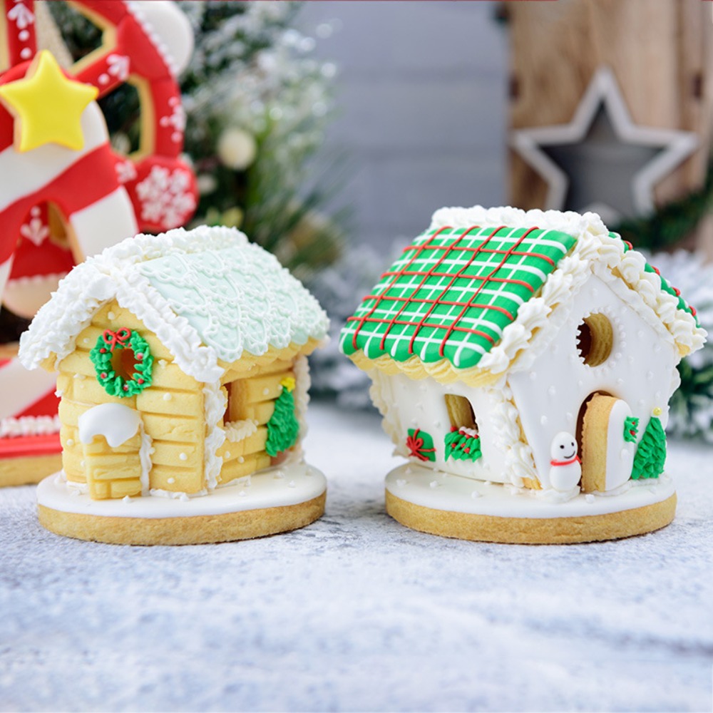 Cookies Pack - ชุดตัวตัดคุกกี้รูปบ้านขนมปังขิงขนาดเล็ก 6 ชิ้น แบบ 3 มิติ
