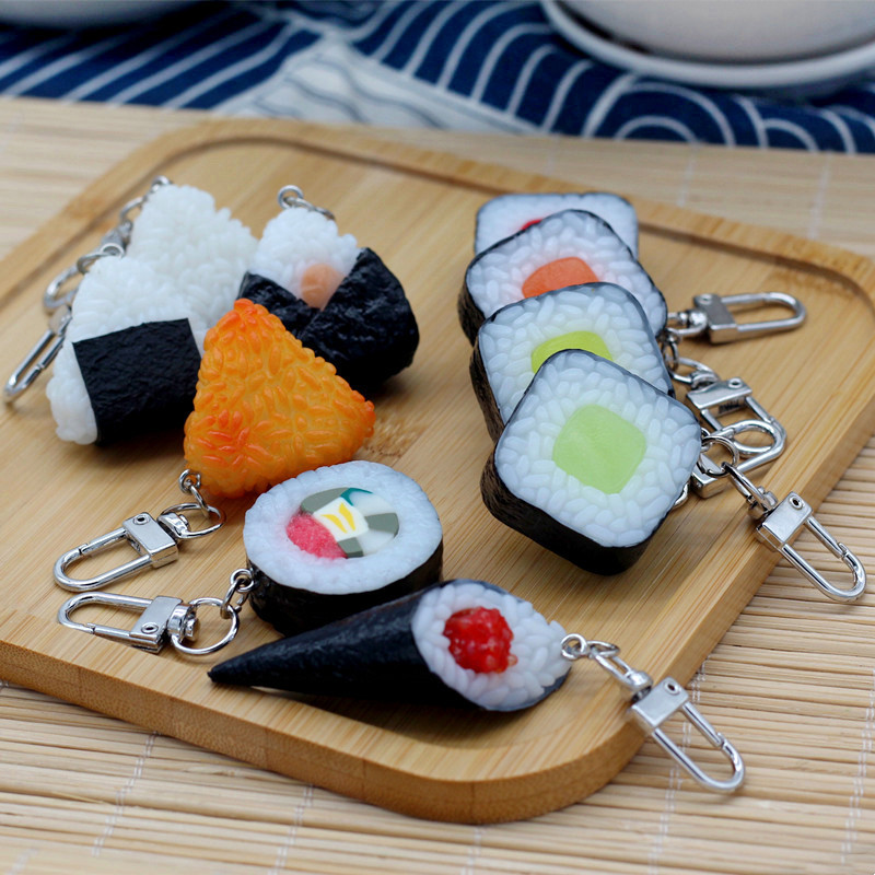Seaweed Snack - จําลองอาหารจี้ PVC สาหร่ายทะเล Bun ลูกข้าวพวงกุญแจรถ Key