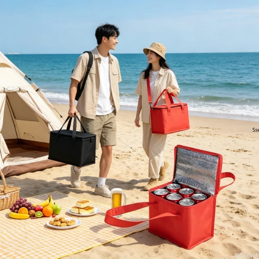 Food Snacks Delivery - กระเป๋าเก็บความเย็นแบบพกพาสำหรับอาหารกลางวัน กระเป๋าเก็บความเย็นแบบพับได้สำหรับปิกนิก กระเป๋าเก็บความเย็นสำหรับอาหารและเครื่องดื่ม กระเป๋าเก็บความเย็นสำหรับส่งเบียร์