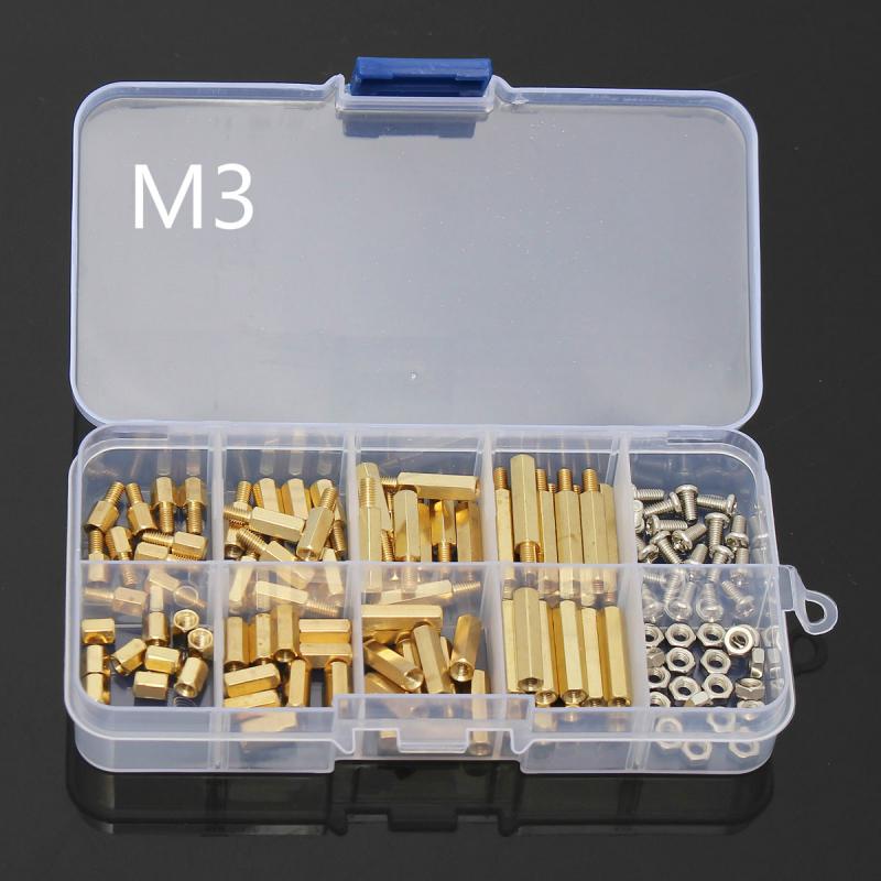 Nuts Mix - 120 ชิ้น M3 ชายหญิงทองเหลือง Hex คอลัมน์