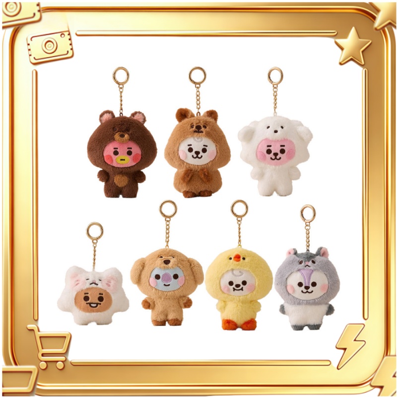 Cookies Pack - พวงกุญแจตุ๊กตาขนนุ่มน่ารัก รูปการ์ตูนโคอาล่า คุกกี้ ลูกสุนัข กระต่าย ม้า