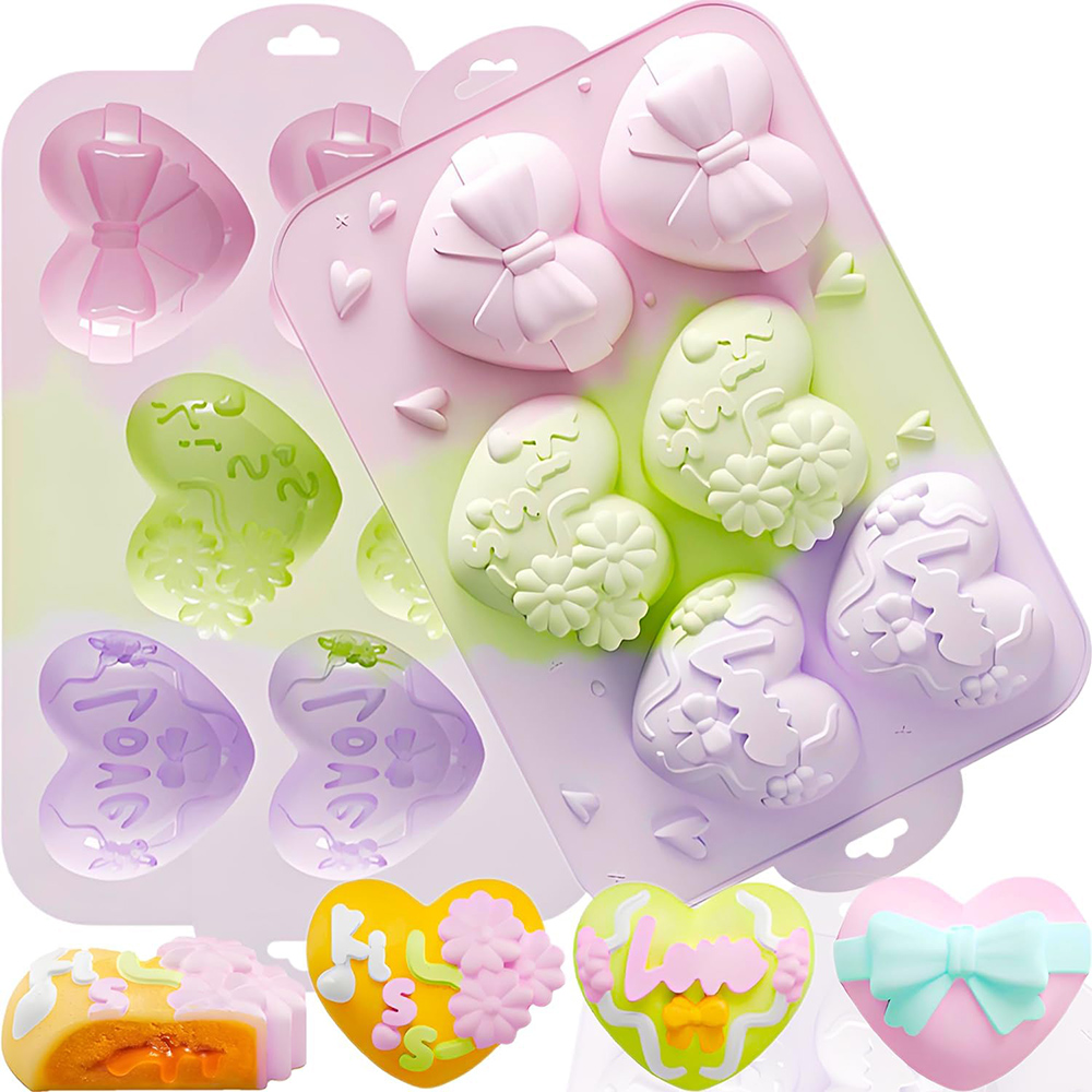 Gummy Candy - แม่พิมพ์ซิลิโคนรูปหัวใจ สำหรับทำช็อกโกแลต วันวาเลนไทน์ อบขนม ไม่ติดกระทะ ใช้สำหรับทำช็อกโกแลต