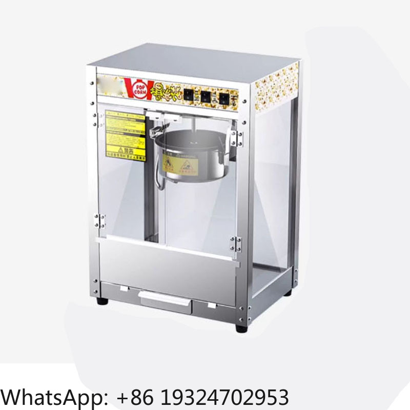 Popcorn - เครื่องทำป๊อปคอร์นอัตโนมัติเต็มรูปแบบ 220/110V สแตนเลส สำหรับโรงภาพยนตร์ ร้านค้าริมทาง และตู้ขายของอัตโนมัติ