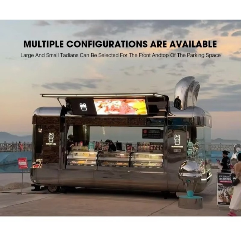 Food Snacks Catering - รถขายอาหารเคลื่อนที่พร้อมอุปกรณ์ครบครัน รถขายอาหารใหม่พร้อมใช้งาน รถขายเบียร์และกาแฟสำหรับจัดเลี้ยงนอกสถานที่ ขายขนมและอาหารว่าง