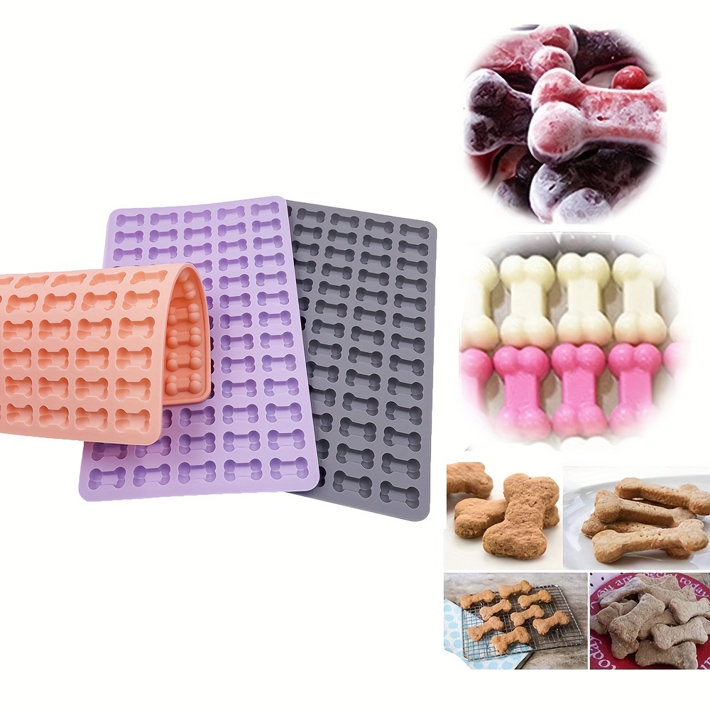 Chocolate Snack - 1 ชิ้น Mini Bone บิสกิตแม่พิมพ์สีชมพูสีเทาสีม่วงช็อกโกแลตลูกอมกระดูกแม่พิมพ์ Family