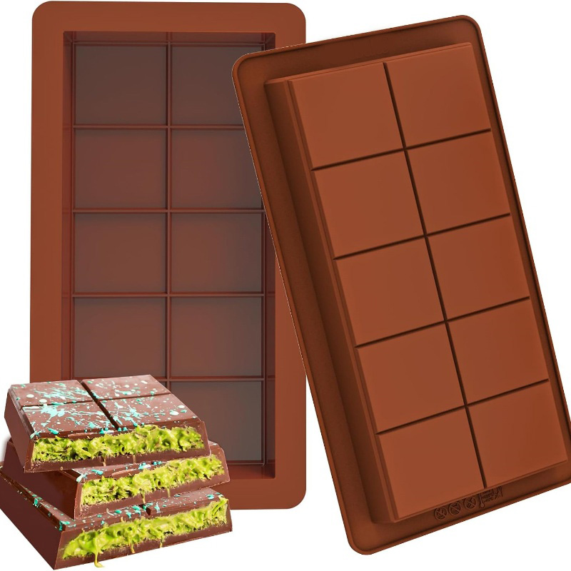 Chocolate Snack - ช็อกโกแลตบาร์แม่พิมพ์ซิลิโคนบาร์ Break Apart WAX Melt Mould