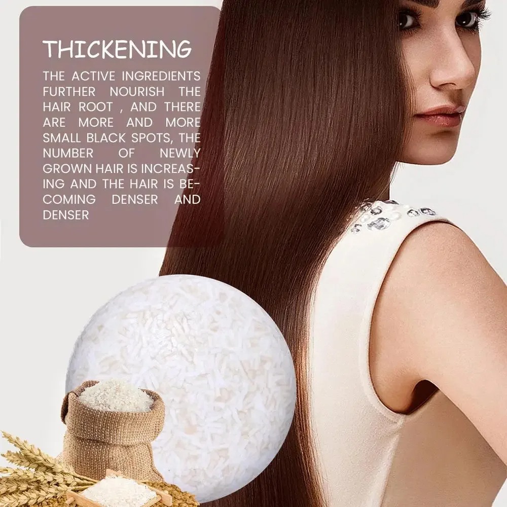Protein Bar - ข้าวอินทรีย์แชมพูสบู่บาร์น้ํามันฟรีสบู่น้ําข้าวโปรตีน Nourishing Anti-loss Hair Soap Hair