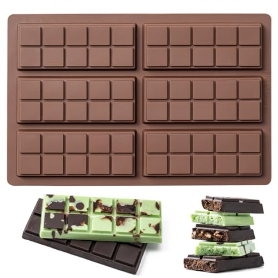 Chocolate Snack - แม่พิมพ์ช็อกโกแลตแบบแท่ง ไม่ติดกระทะ ทำจากซิลิโคนเกรดอาหาร 100% สำหรับทำขนมพิสตาชิโอ ขนมหวาน