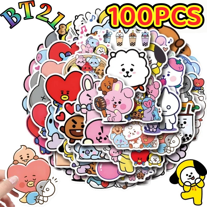 Cookies Pack - 55/110 ชิ้น สติกเกอร์ BT21 ชิมมี่ คุกกี้
