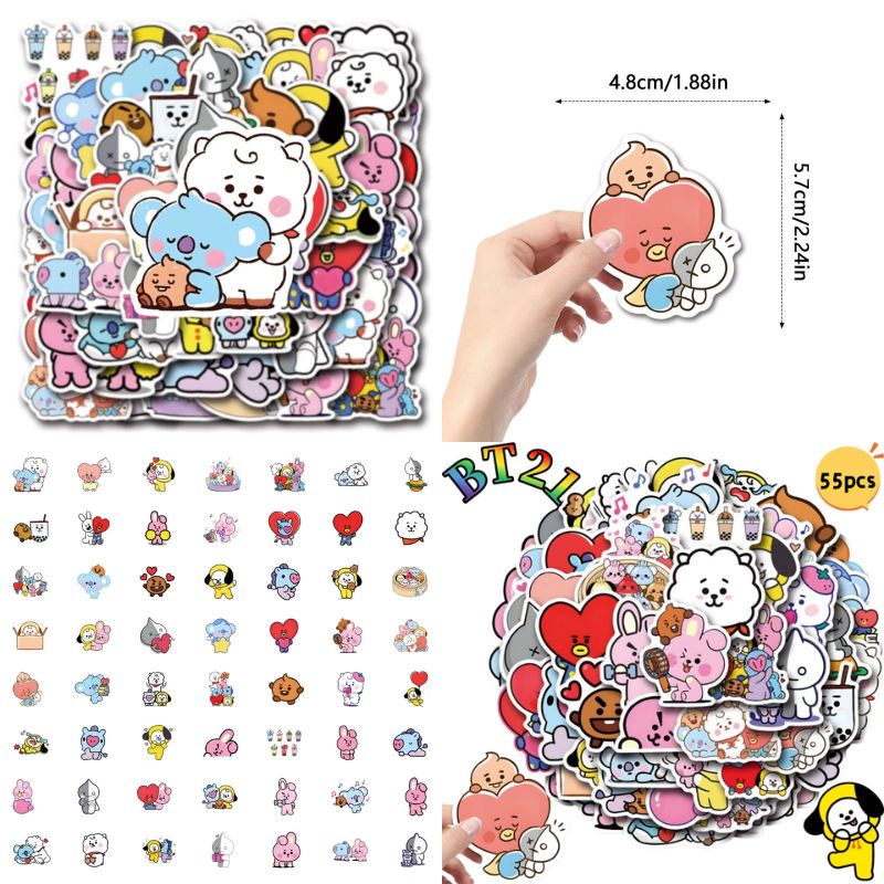 สติกเกอร์ BT 2 1 Chimmy Cooky  - Cookies Pack บทวิจารณ์และราคา