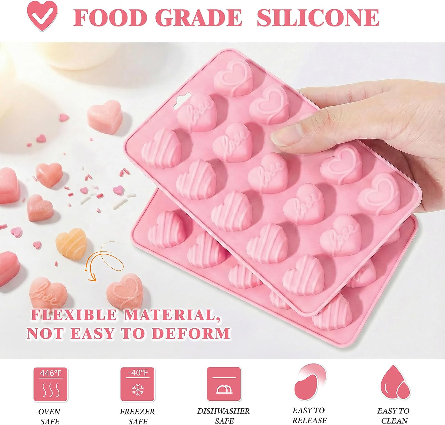 แม่พิมพ์ซิลิโคนรูปหัวใจ, แม่พิ - Gummy Candy บทวิจารณ์และราคา