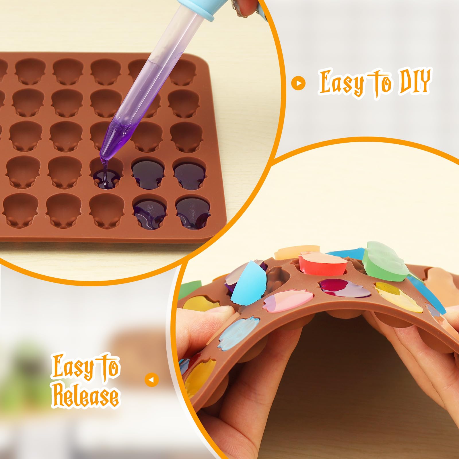 แม่พิมพ์ช็อกโกแลตรูปหัวกะโหลกข - Gummy Candy บทวิจารณ์และราคา
