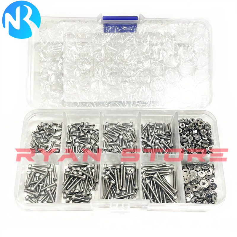 1 กล่อง/660 ชิ้น สกรูหัวหกเหลี - Nuts Mix บทวิจารณ์และราคา