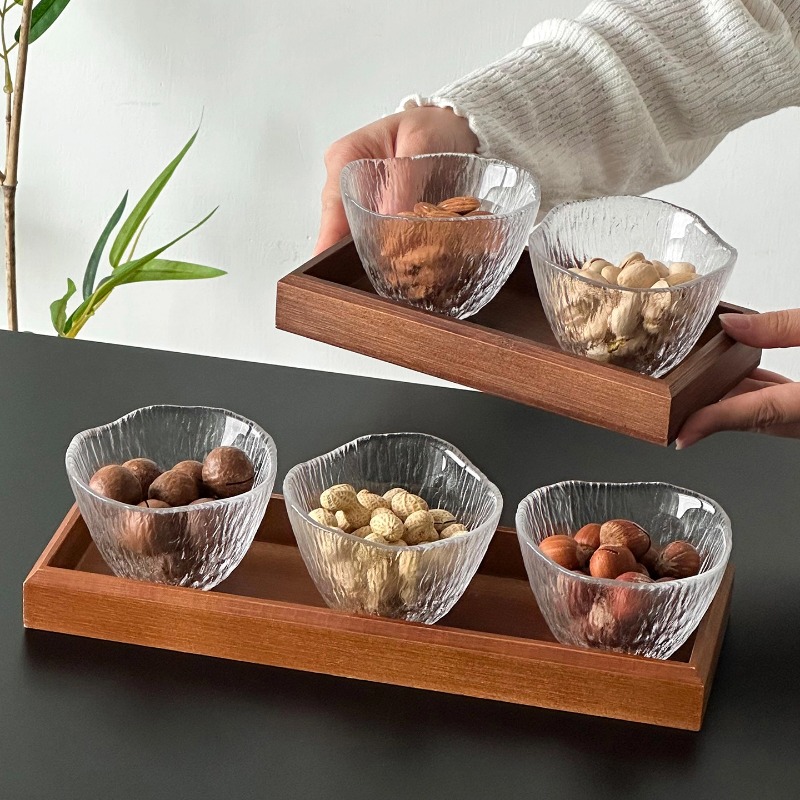 ชุดถาดแก้วใส แบ่งช่องใส่ถั่ว ถ - Dried Fruit บทวิจารณ์และราคา