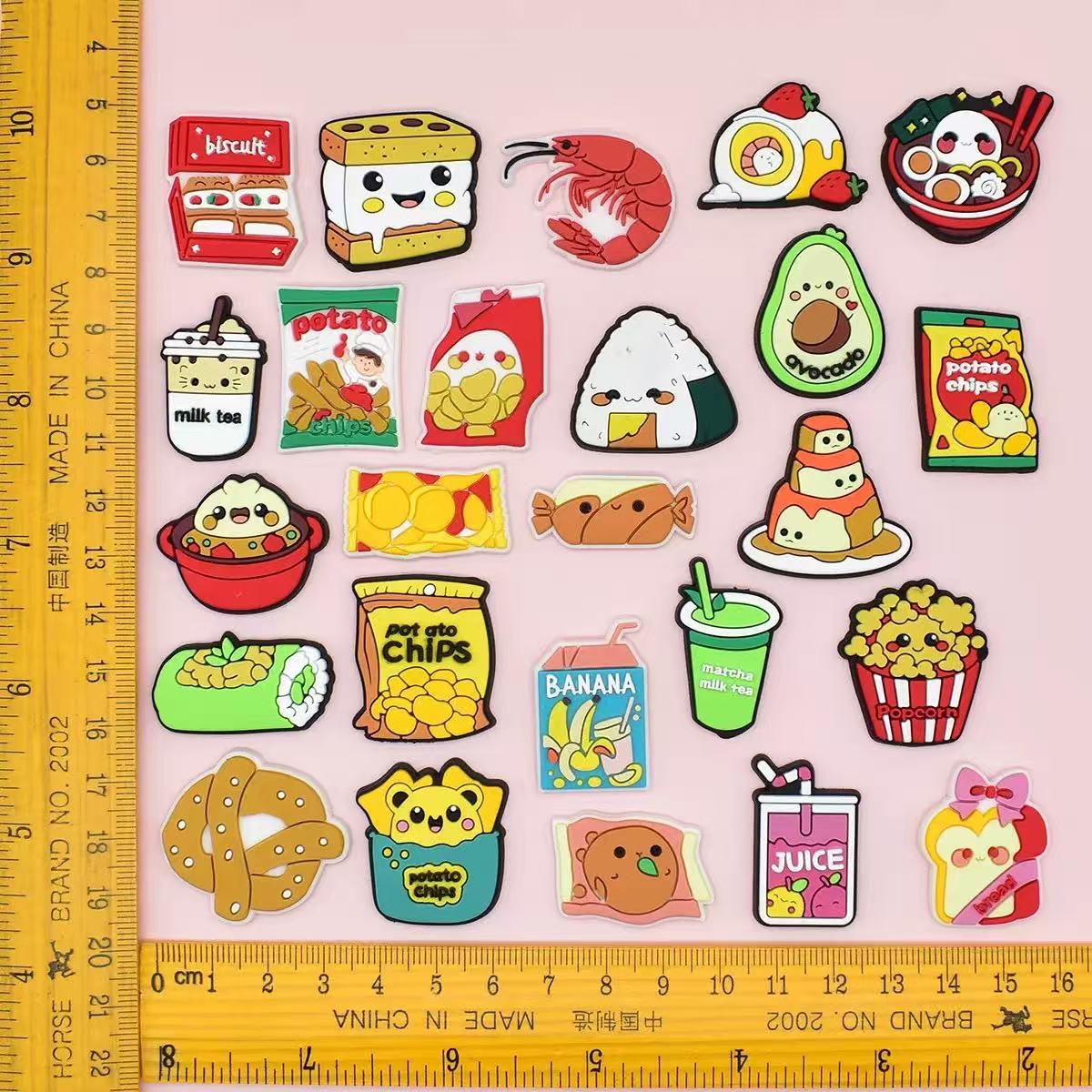 ชุดเครื่องประดับรองเท้าลายอาหา - Food Snacks Drinks บทวิจารณ์และราคา