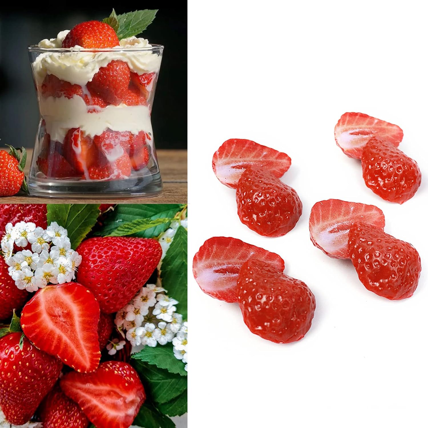 กลีบสตรอเบอร์รี่เทียม ของตกแต่ - Chocolate Snack บทวิจารณ์และราคา