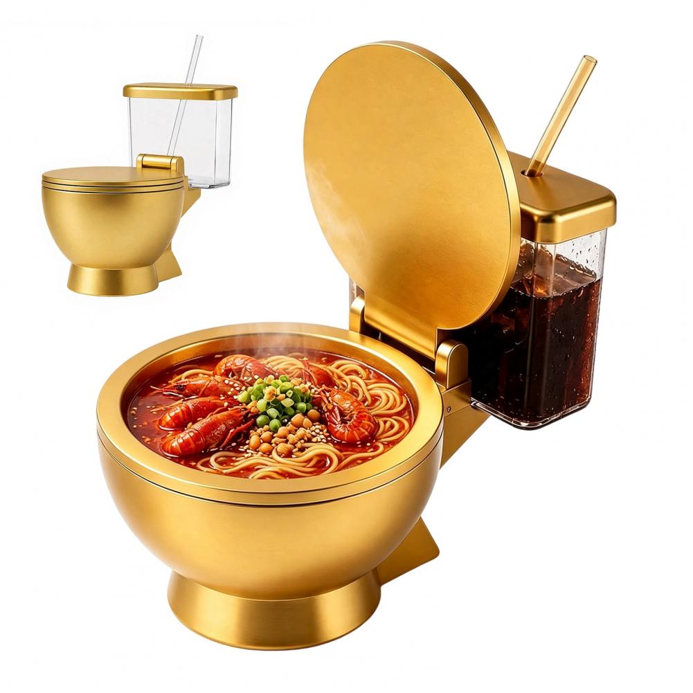 ชุดชามราเมนรูปโถสุขภัณฑ์ พร้อม - Food Snacks Drinks บทวิจารณ์และราคา