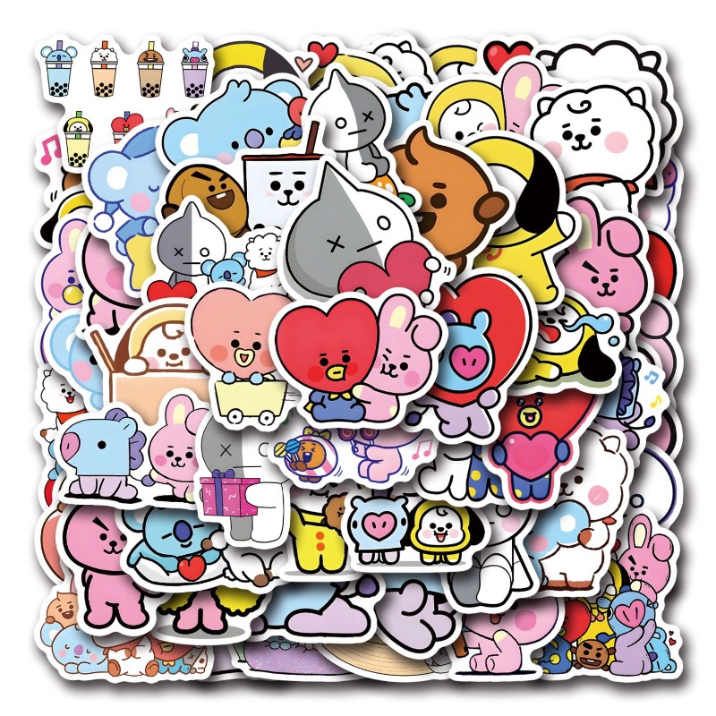 55/110 ชิ้น สติกเกอร์ BT21 ชิม - Cookies Pack บทวิจารณ์และราคา