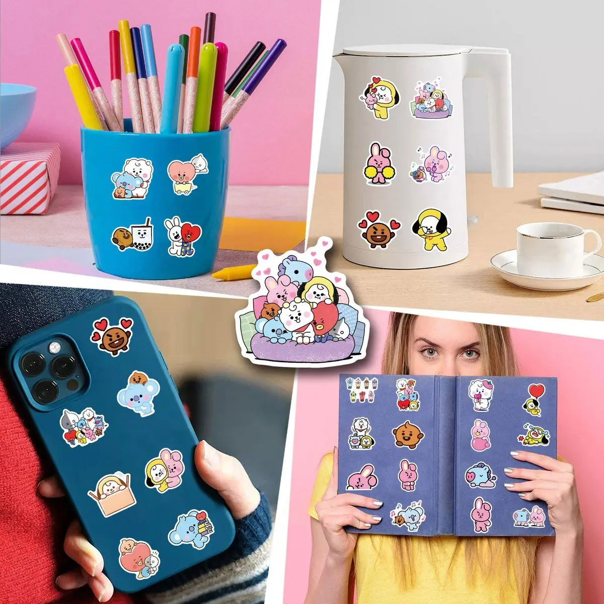 55/110 ชิ้น สติกเกอร์ BT21 ชิม - Cookies Pack บทวิจารณ์และราคา