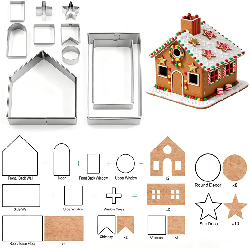 ชุดแม่พิมพ์คุกกี้รูปบ้านขนมปัง - Cookies Pack บทวิจารณ์และราคา